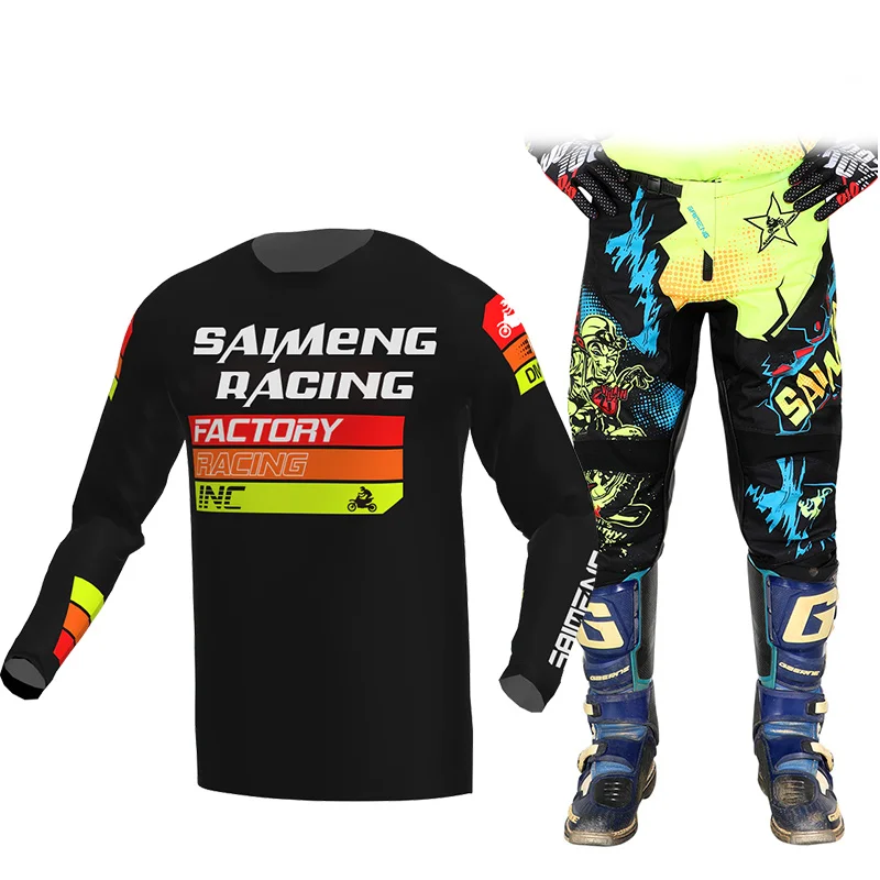 

Off road motorcycle set Men and women's motochross jerseys and pants MX Enduro racing suit DH ATV BMX customized Combo