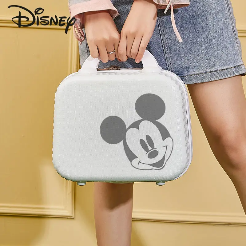 Disney Mickey New Women's Makeup Bag Fashion High Quality Home Storage ABS Box Cartoon Versatile Large Capacity Women's Handbag