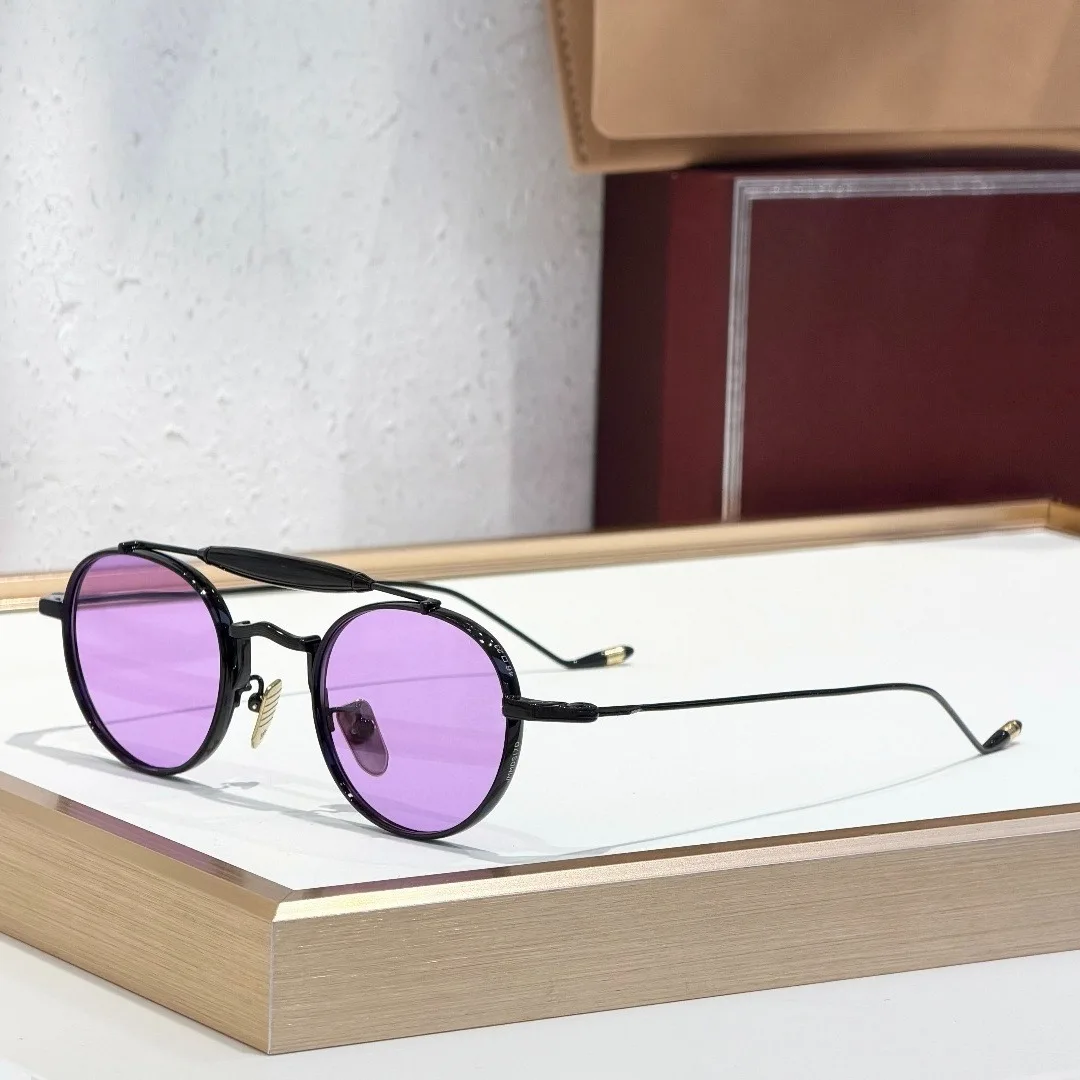 

Солнцезащитные очки JMM DASAN Pilot с титановой оправой, двойным мостиком, защитой UV400, винтажные, люксовые, для мужчин и женщин, с футляром