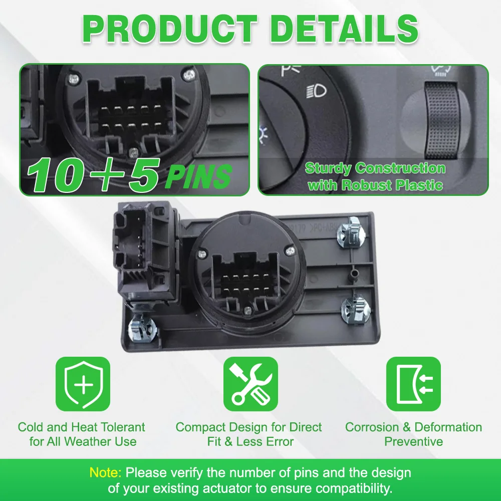 لينكولن مارك LT 2006-2007 لفورد F150 2005-2008 10 و 5 دبابيس مفتاح التحكم في المصباح 1S9939 7L3Z11654CB