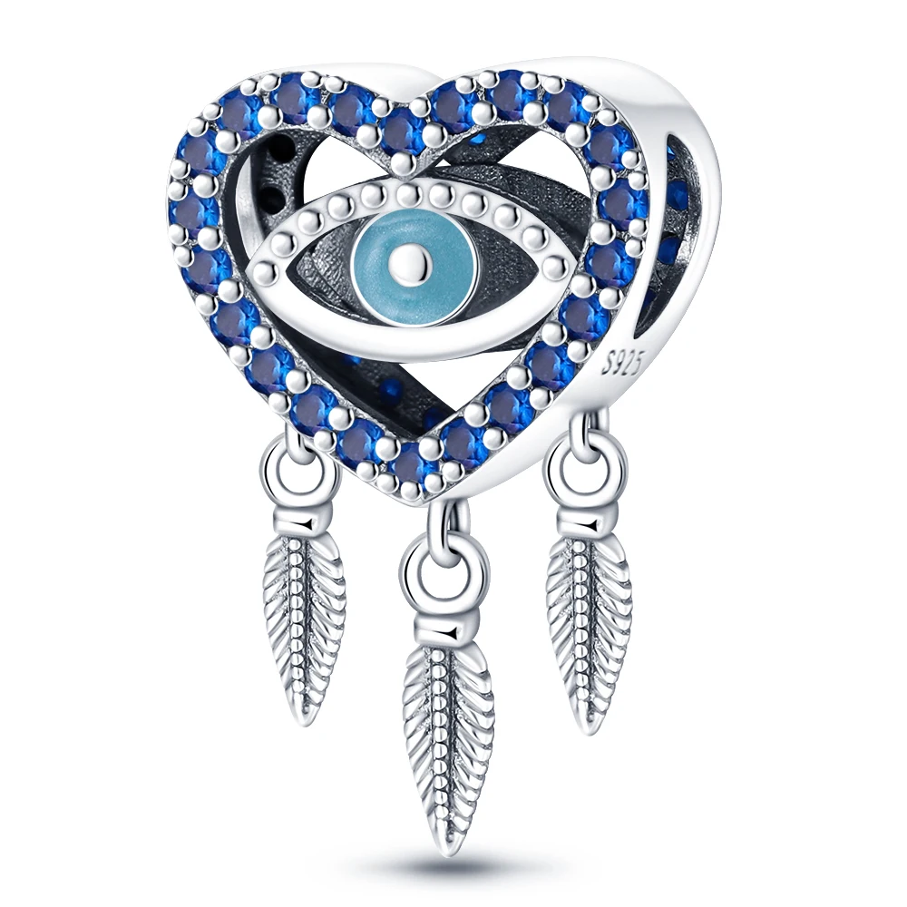 Blue Series Flying Birds And Globe Bead Dream Catcher Charm Fit For Original Pandora 925 Silver Bracelets Women Jewelry Making