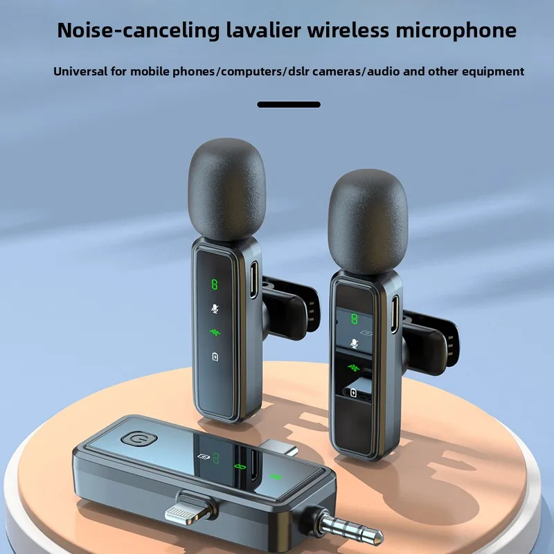 wireless lavalier microphone to record content streaming equipment wireless phone microphone professional recording microphone