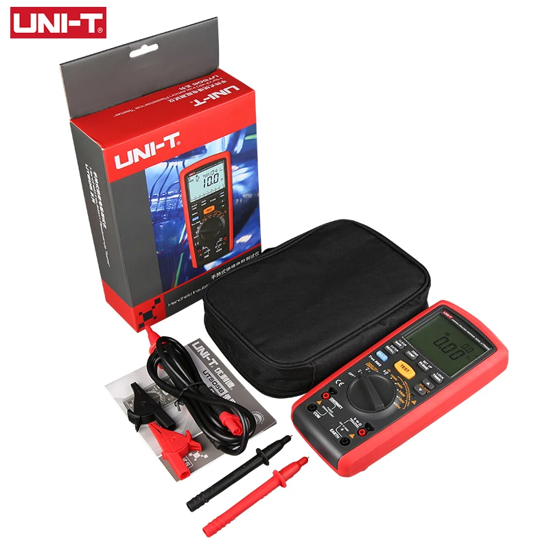Imagem -06 - Uni-t-testadores de Resistência a Isolamento Portátil Milímetro Digital Ohímetro Alcance Automático 1000v 20go Ut505a Ut505b