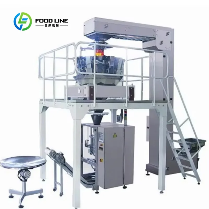 Customized Automatic Granule Packing Machine Multi-head Weigher Vertical Food Packaging Machine for Snack Nuts Production