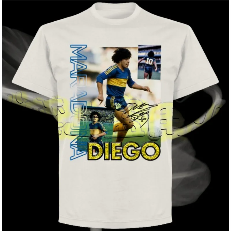 24/25 Latest Popular Football Series Boca Juniors Maradona Retro Commemorative Edition Same Style Adult Children's Men's T-shirt