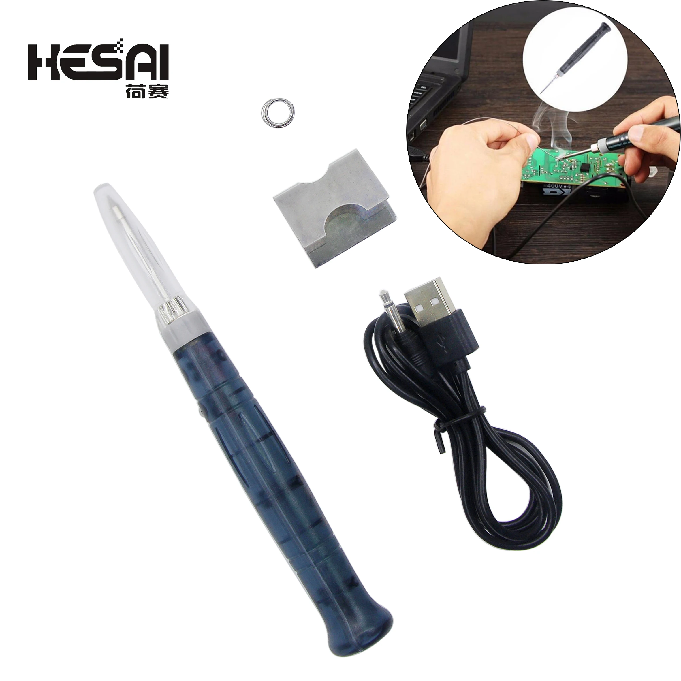 5V USB Soldering Iron Professional Electric Heating Tools Rework With Indicator Light Handle Welding Gun BGA Repair