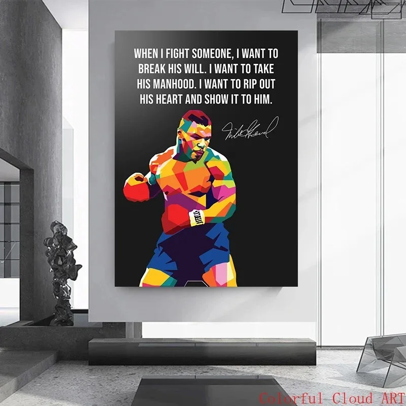 Star Motivational Quotes Conor McGregor Muhammad Ali Wall Art Poster Prints Portrait Canvas Painting for Room Home Decor