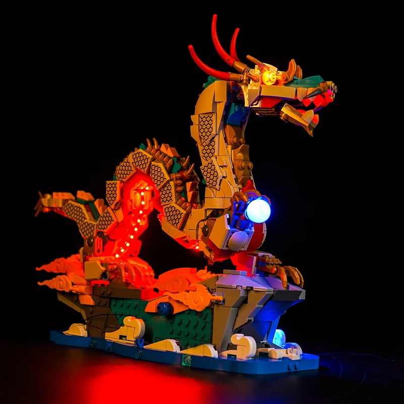 The Vonado LED 80112 set is suitable for Auspicius Dragon building blocks (including lighting accessories only)