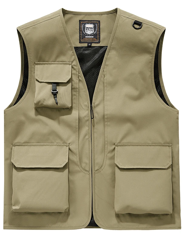 

Spring Autumn Workwear Vest Loose Multi-ket Photoaphy Fiing Casual Vest ex Outdoor Clothing Polyester Fiber