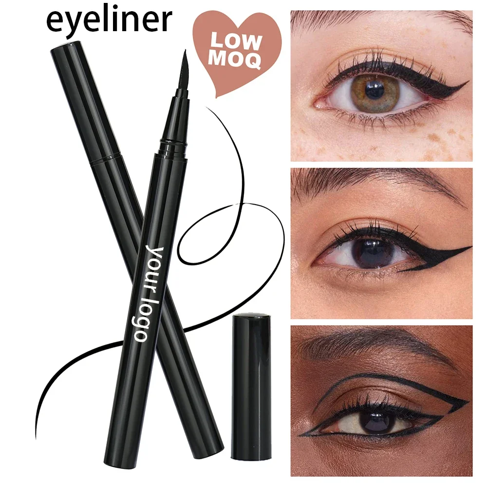 eyeliner-liquido-nero-a-punta-ultra-sottile-impermeabile-asciugatura-rapida-trucco-vegano-logo-personalizzato-etichetta-privata-vendita-all'ingrosso
