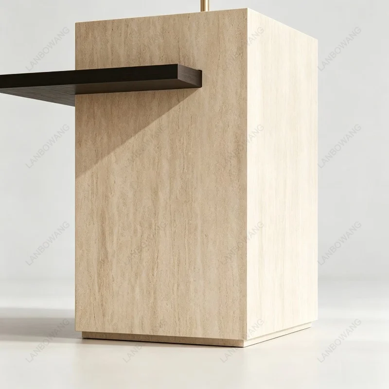 Customized Solid Surface Pedestal Sink Freestanding Washing Basin for Hotel Villa Outdoor Patio Bathroom Vanity Application