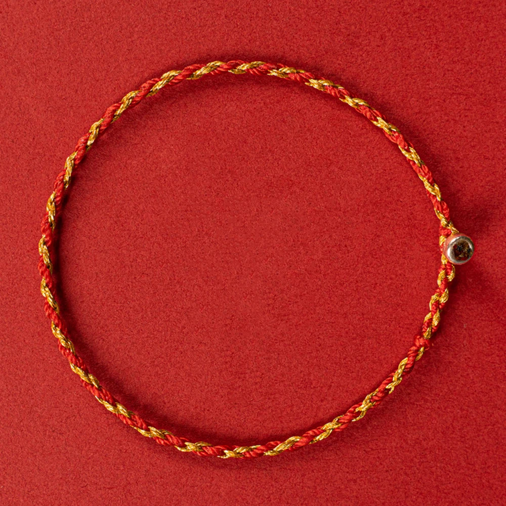 Handmade ทิเบตพุทธ Red String สร้อยข้อมือสําหรับป้องกันสตรีถักมือ Lucky เชือกทอสร้อยข้อมือถักเครื่องประดับ