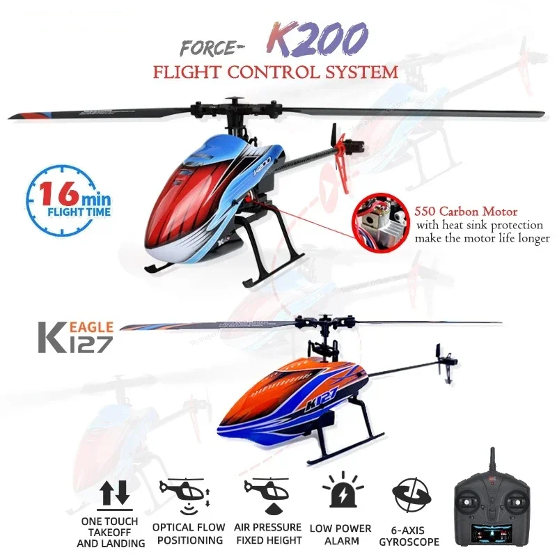 

WLtoys RC Helicopters k200 K127 2.4Ghz 4CH 6-Aixs Gyroscope Fixed Height Single Blade Propellor Gyro Mini RC Toys For Kids Gift