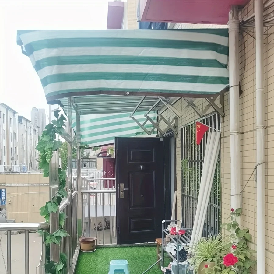 شبكة مظلة شمسية عالمية للحديقة والشرفة بنمط مخيط، وهيكل معزز يضمن المتانة. يمكن استخدامه.