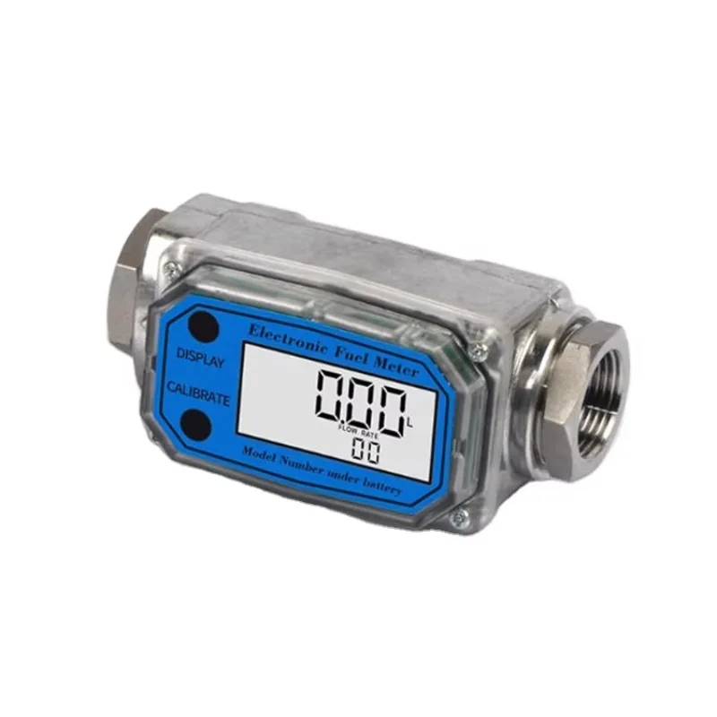 

LCD Digital Inline Turbine Flowmeter Liquid Water Flow Meter Adjustable Digital Flowmeter