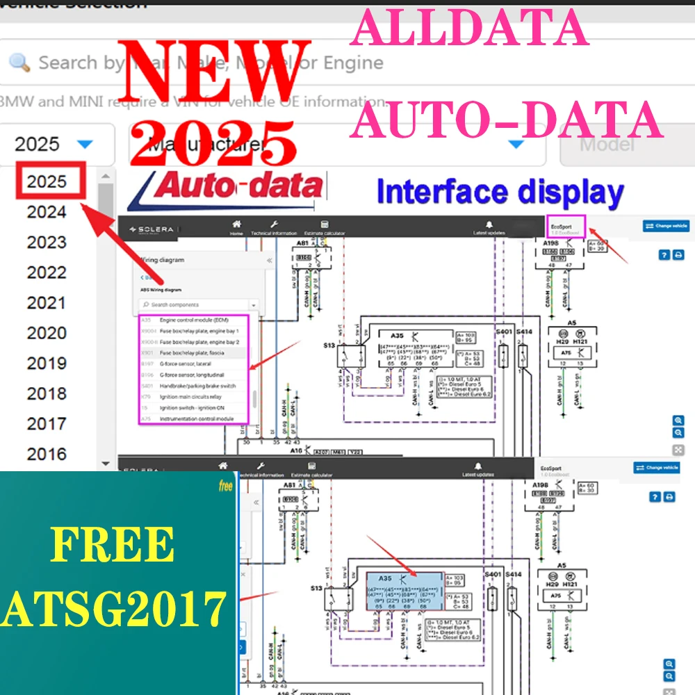 

Alldata Repair Latest Version 2025 Car Truck Repair Workshop Mit-chell Database Wiring Diag Tool Auto-Data 10.53