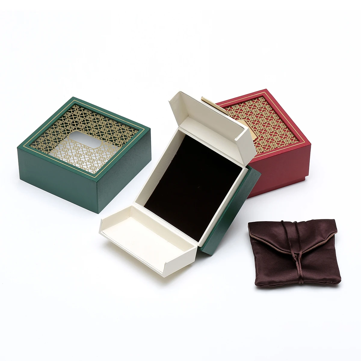 

JD 1PC Elegant Necklace Gift Box Velvet Lined Jewelry Packaging Box Portable Storage Display Case for Pendant Necklace Gift