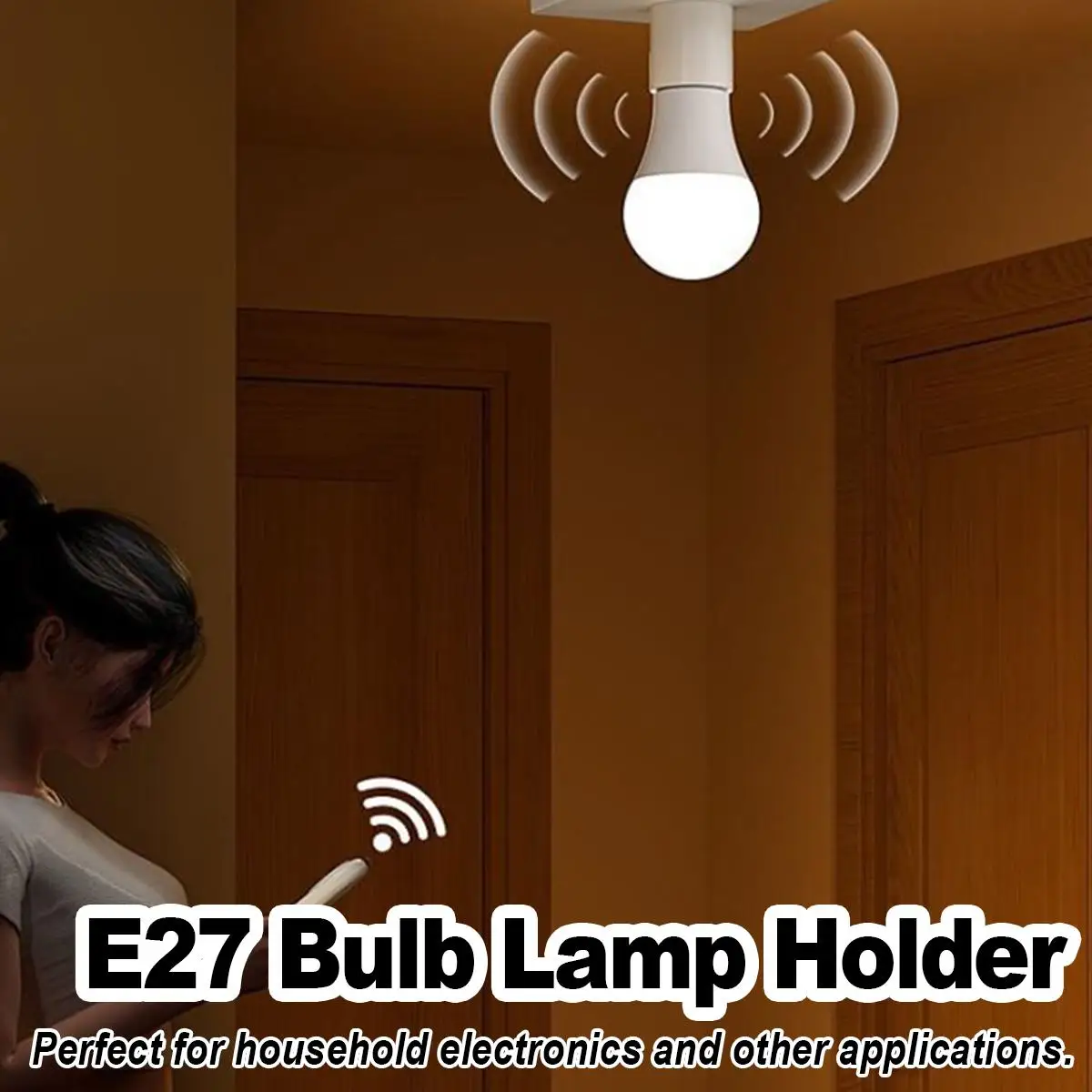 

E27 Lamp Holder 85-265v Socket Living Room Wireless Led Base Bulb Switch Sound Light Control Lamps Holders For Room Multi Smart