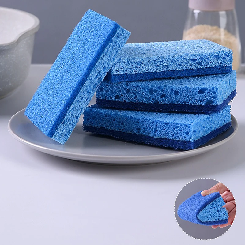 1Pc Dishwashing Sponge Clean Rub Focal Stains Sponge Removing Cleaning Kitchen Washing Dishes And Pots