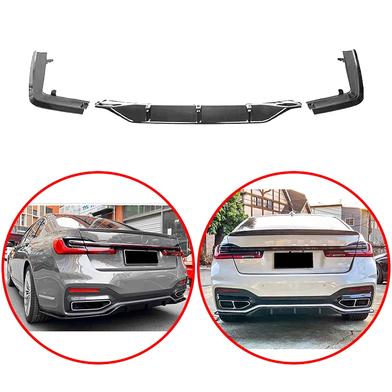 

For BMW 7 Series 750i M-Pack G11 / G12 LCI 2019 To 2022 Facelift Rear Bumper Lip Diffuser MP Style Splitter Spoiler Body Kit