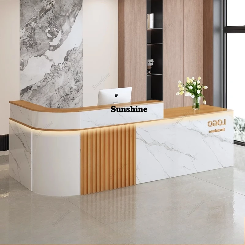 Mostradores de recepción de diseño minimalista, modernos, para tiendas, hoteles, bares, mostradores de recepción de lujo, restaurantes, muebles de salón