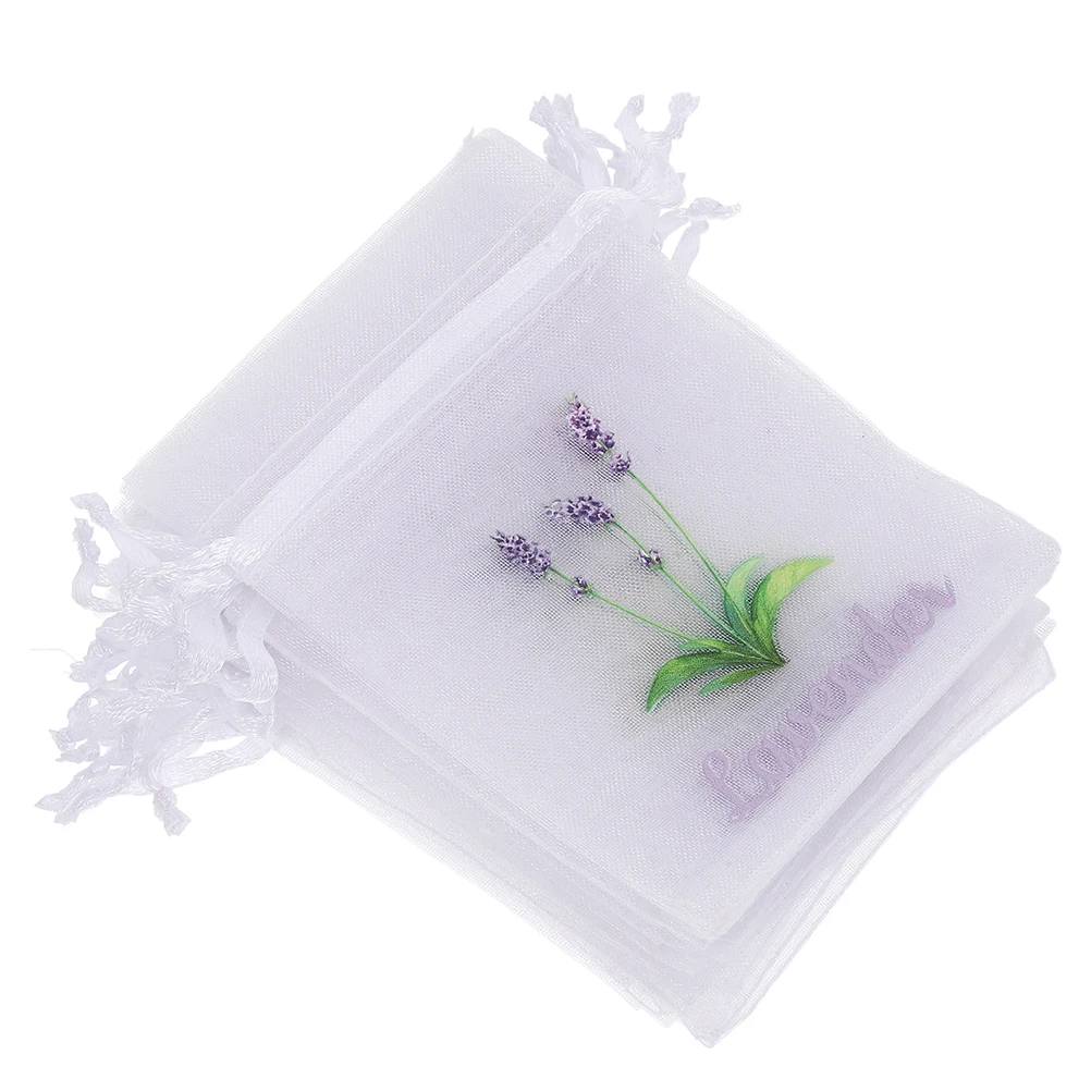 

50 Pcs Empty Sachet Bags Lavender Drawstring Pouches Tea Bags for Loose Car Closet Herbs Storage Aromatherapy Gift