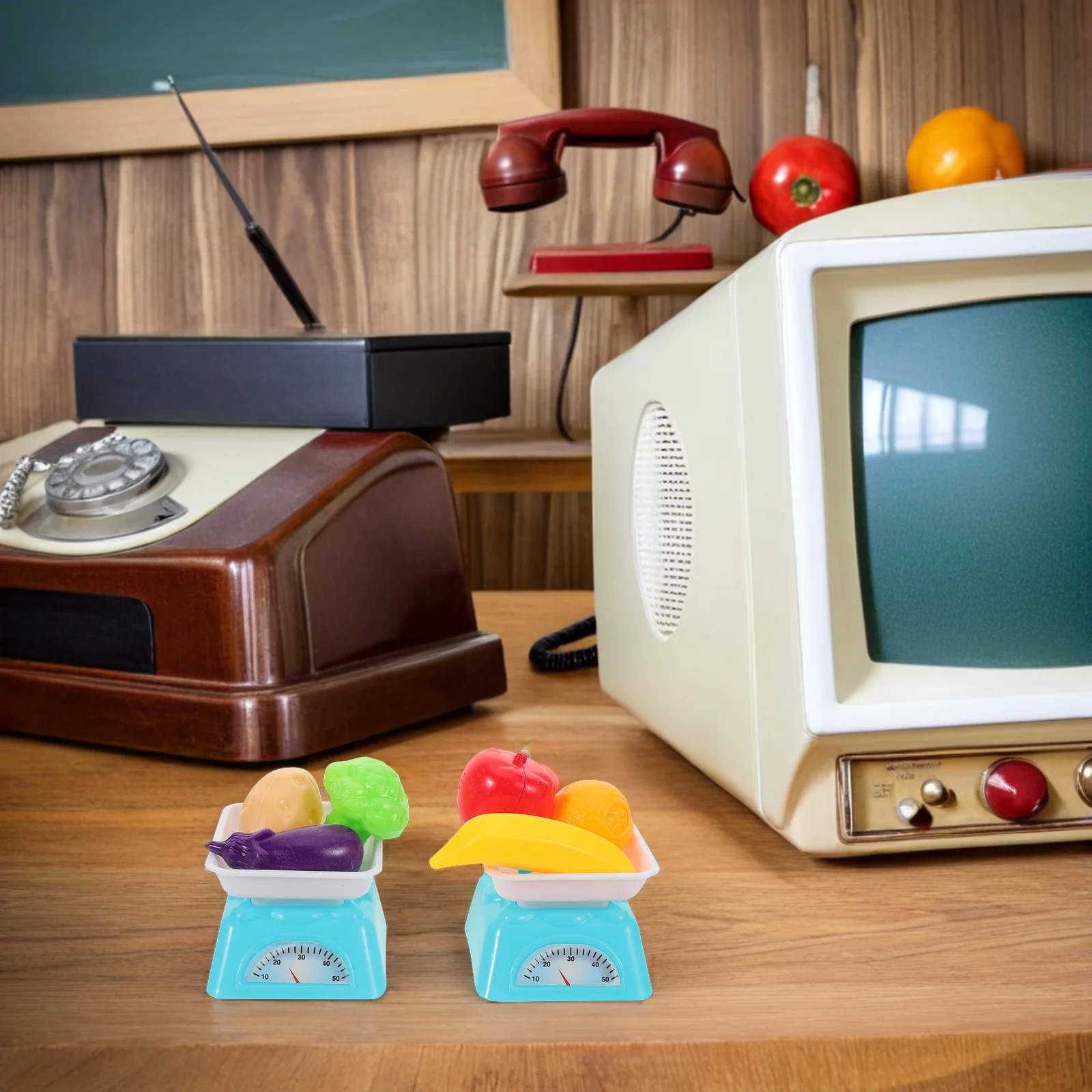 

Food Kitchen Play Set Mini Simulation Fruit Appliances Toys Miniture Pretend Cooking Toddler