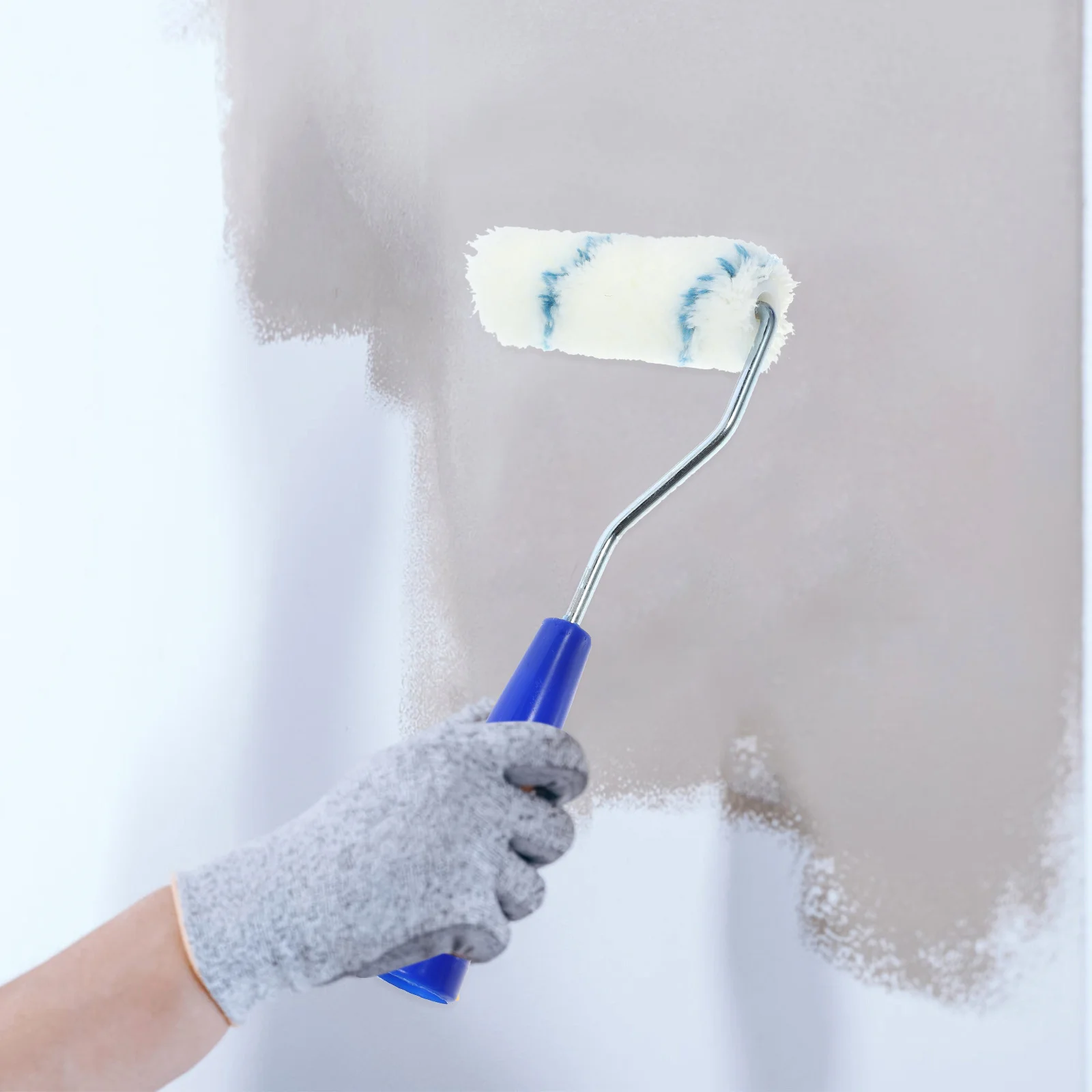 مجموعة واحدة من فرشاة الطلاء الصغيرة لطلاء الجدران وإطار الأسطوانة المحمول ومستلزمات الطلاء البديلة