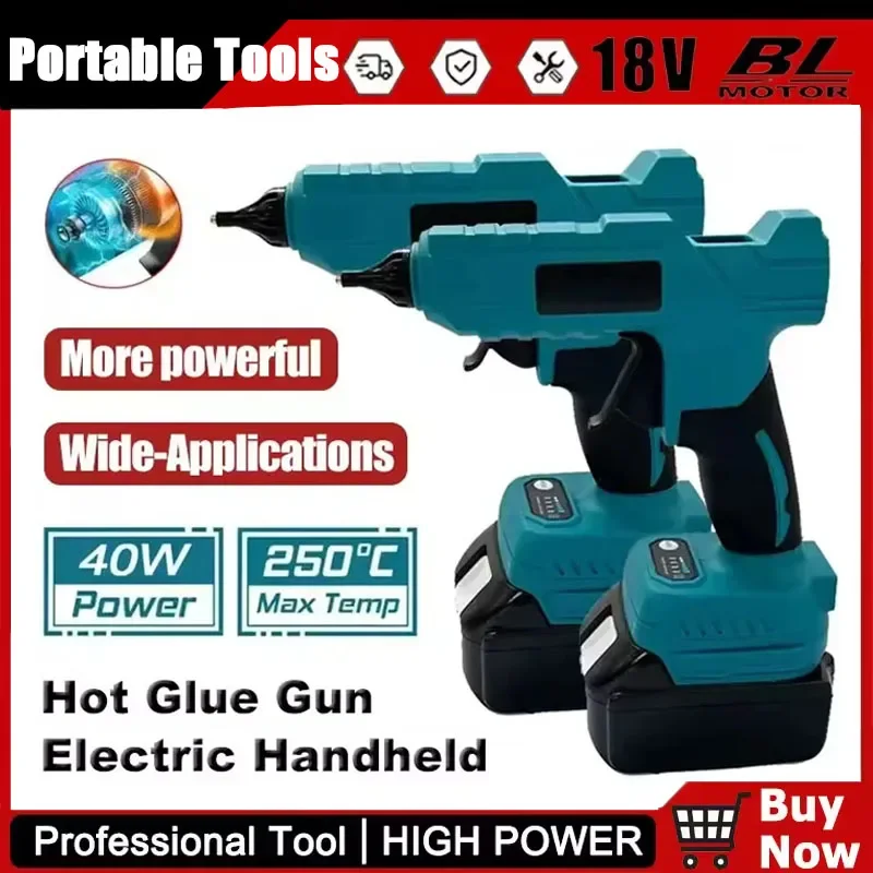 

For Makita Electric Hot Melt Glue Gun 18V Li-ion Battery DIY Hot Melt Glue Gun For Packaging Decoration 18V Battery