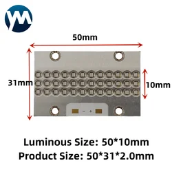 송진 잉크 인쇄 경화용 UV 경화 램프, COB 3535, 100W, 365nm, 370nm, 380nm, 385nm, 395nm, 400nm, 405nm