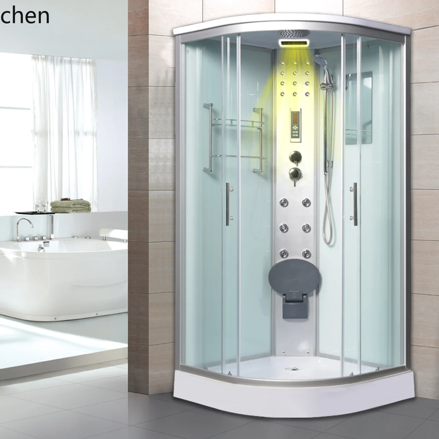 YFY integrated bathroom bath room glass steam room fully integrated bathroom dry and wet separation