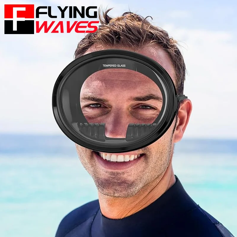 

Овальная силиконовая маска для подводного плавания и дайвинга, удобные противотуманные очки из закаленного стекла для подводного плавания для взрослых, подводная охота, фридайвинга