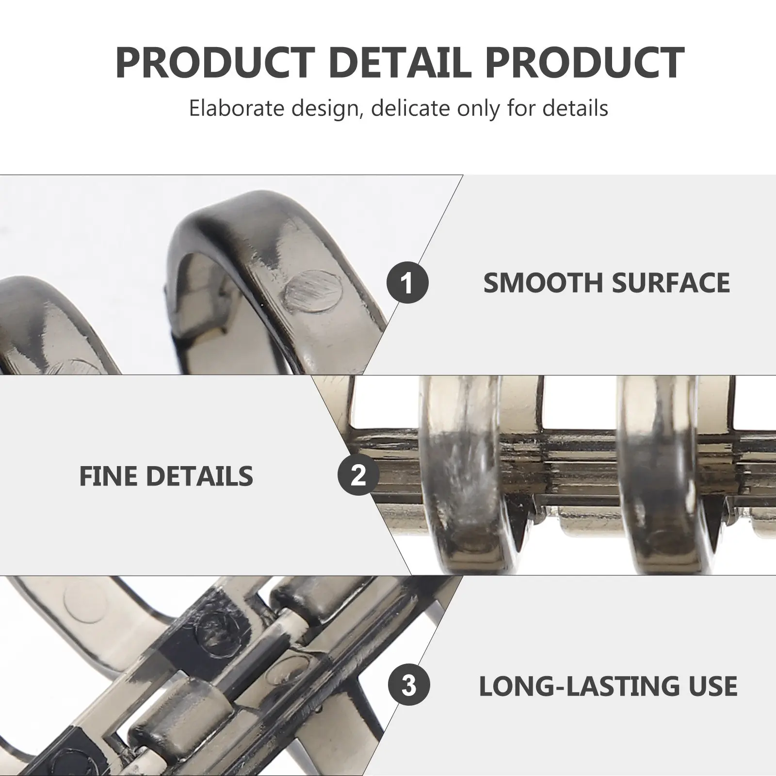 

10 шт. высококачественных пластиковых кольцевых переплетных колец для блокнотов, гладкие, полированные, с четырьмя отверстиями, для офиса, школы, скрапбукинга