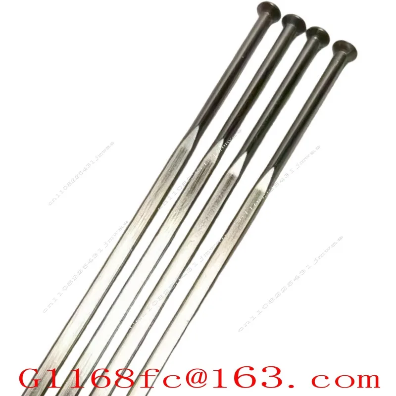 Titanium Alloy Spokes, Black Straight Drawn Flat Spokes with A Width of 2.3mm, Road Bikes, Bicycles, and Wind Breaking Bars, 14G