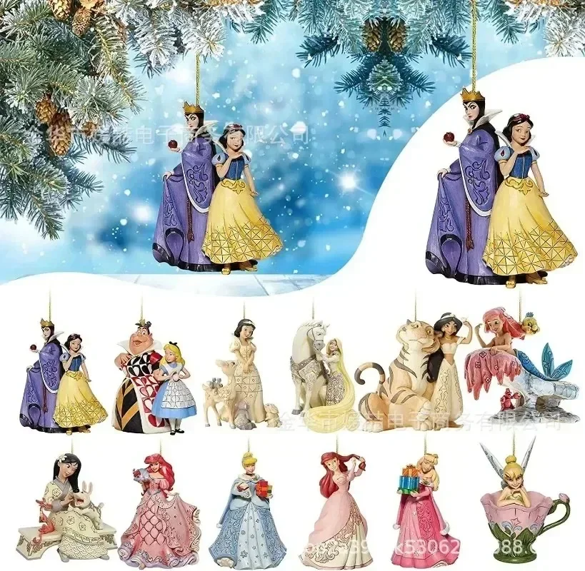 

NEW 2D PVC HOT Disney Peripherals Decoration Frozen Snow White Princess Model Doll Ornaments Holiday Party Supplies Pendant Kids