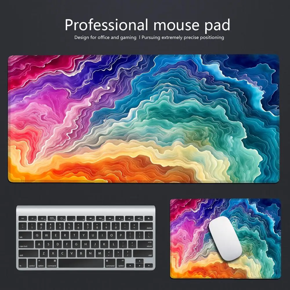 

HYBXAXC Large Art Swirl Mouse pad Keyboards Gamers Decoracion Desk Mat Strata Liquid Pad Computer Laptop Anime Keyboard Mat