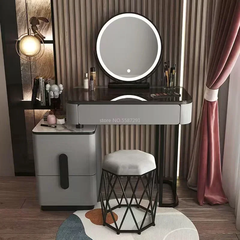 Dressers Living Room Storage Mirrors Led Dressing Table Drawer Dressing Table Lighting Makeup Kaptafel Home Furniture Lacquer