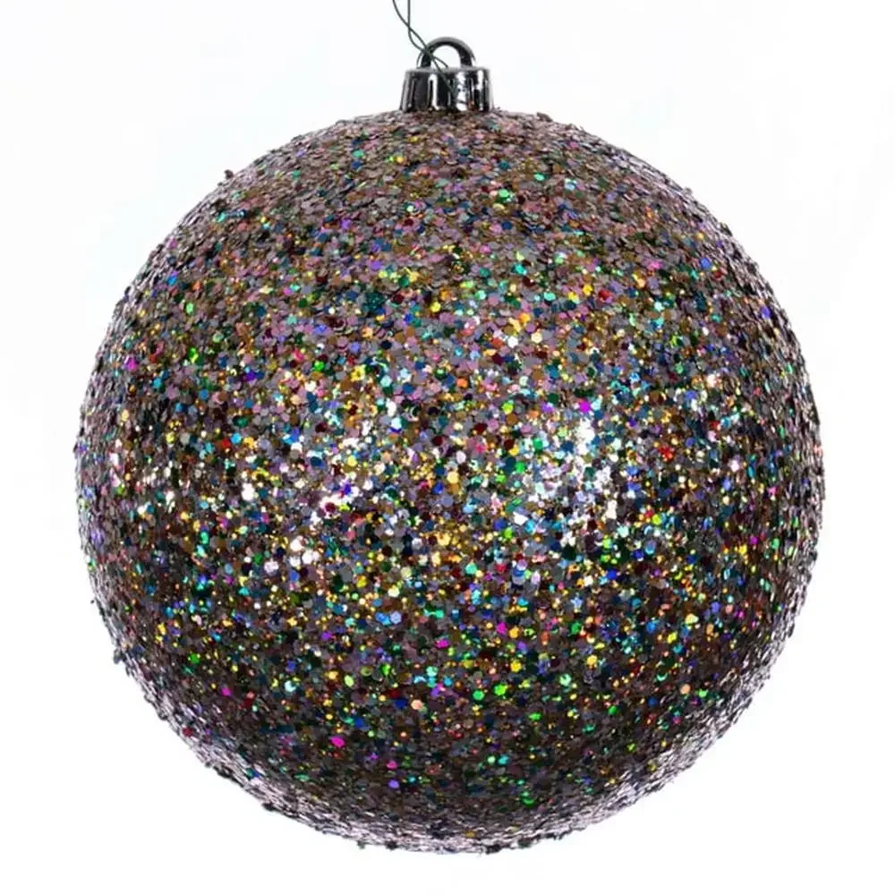 

Блестящий шар с блестками, Рождественское украшение, Небьющийся красочный колпачок с петлей для использования в помещении, праздничное украшение 8 дюймов
