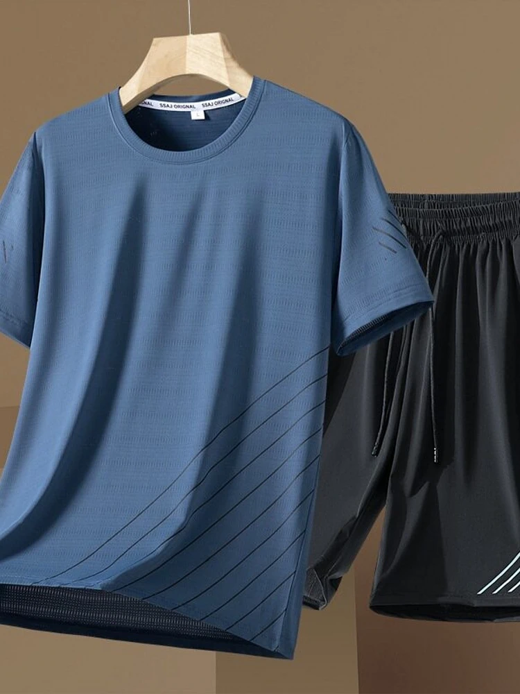 t-shirt-a-manches-courtes-en-soie-glacee-pour-homme-ensemble-sport-d'ete-a-sechage-rapide-et-respirant-en-tissu-polyester-tenue-decontractee-pour-homme
