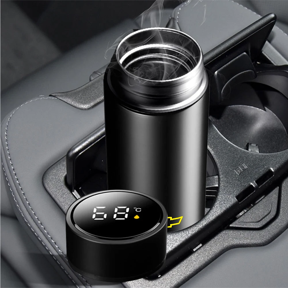 Portable Car Smart Thermos With Temperature Display Stainless Steel For Chevrolet Cruze Captiva Sonic Spark Onix Aveo Orlando