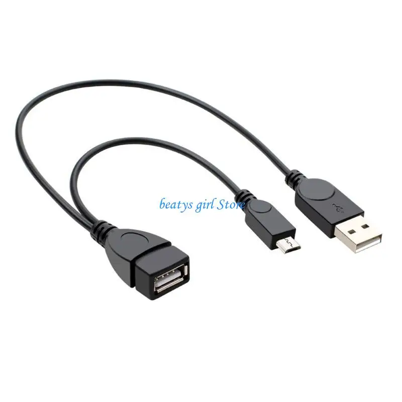 C7AB MicroUSB (OTG Cable with Power) Adapter Replacement for Classical Mini Devices