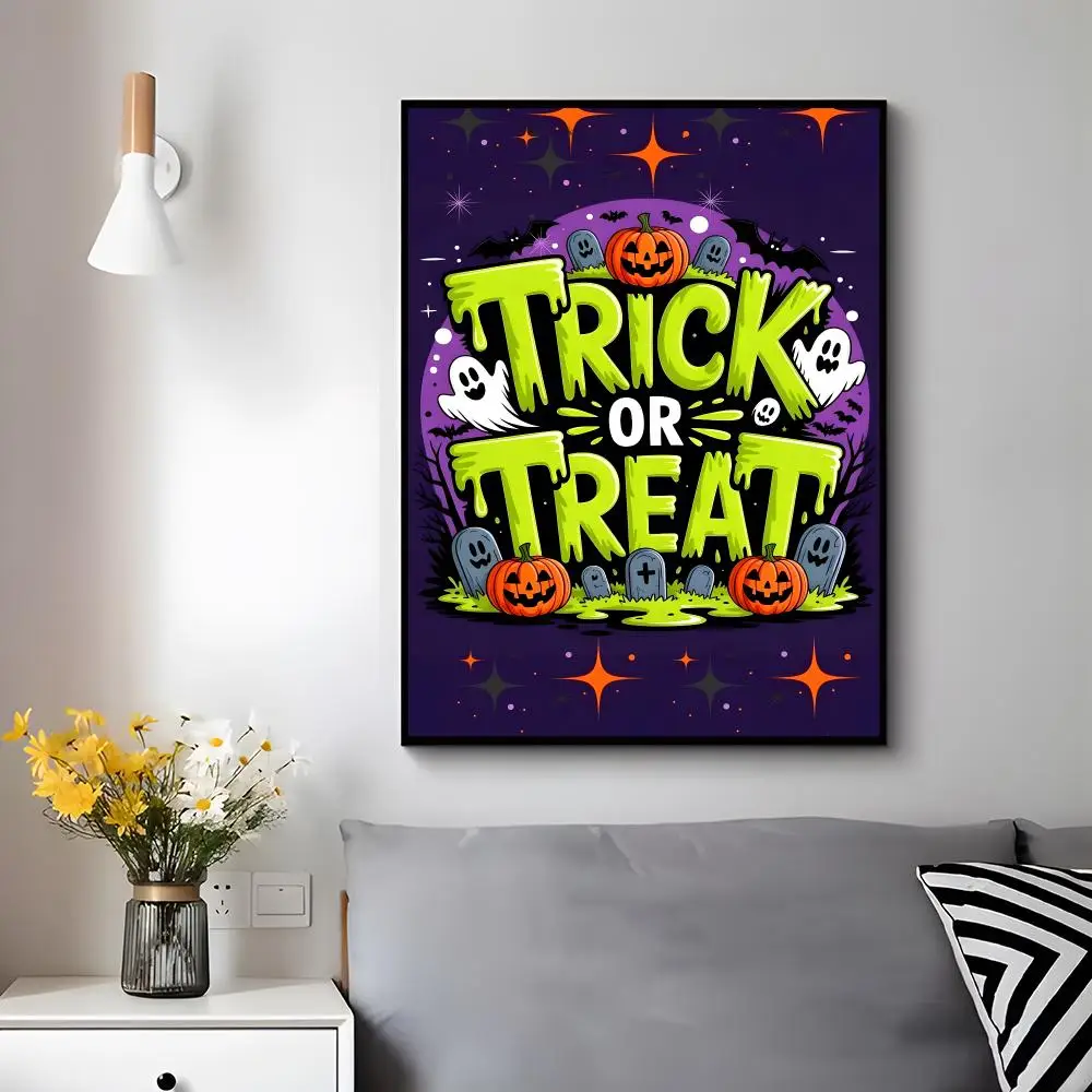 Trick or Treat Poster Modern Luxury Wall Poster Home Decor Space Enhancer