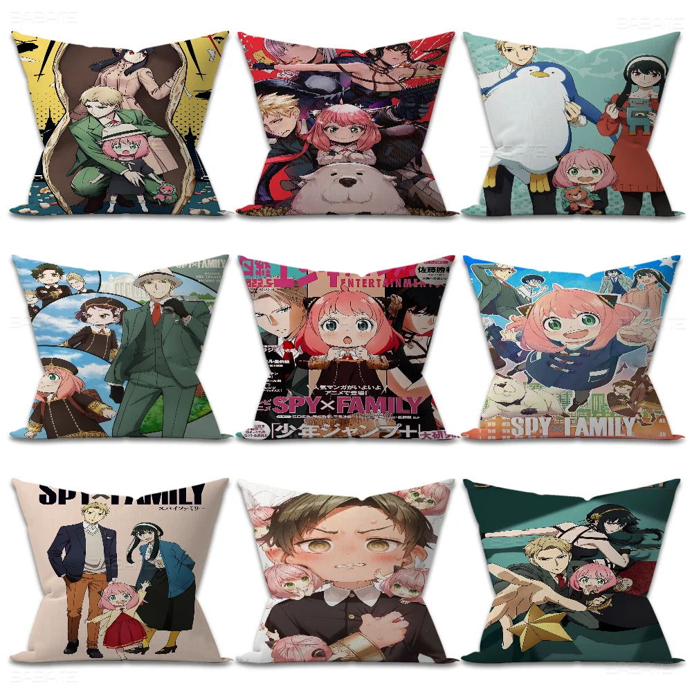 Anime Spy X Family Anya 45*45cm Cushion Cover Pillow Cover Decor Pillowcase Home Pillowcase For Couch Pillow