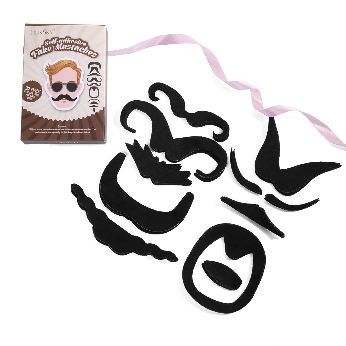 

Fake Beard Decorations Costume Facial Hair Moustaches Fancy Dress Pirate Cosplay Masquerade Accessories