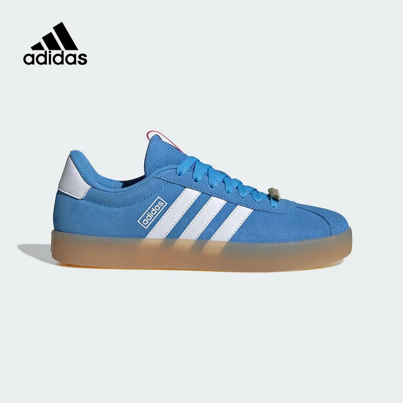 

Adidas Womens 2026 New Blue White Low Top Leather Skate Shoes Gum Sole Casual Sneakers ID9074