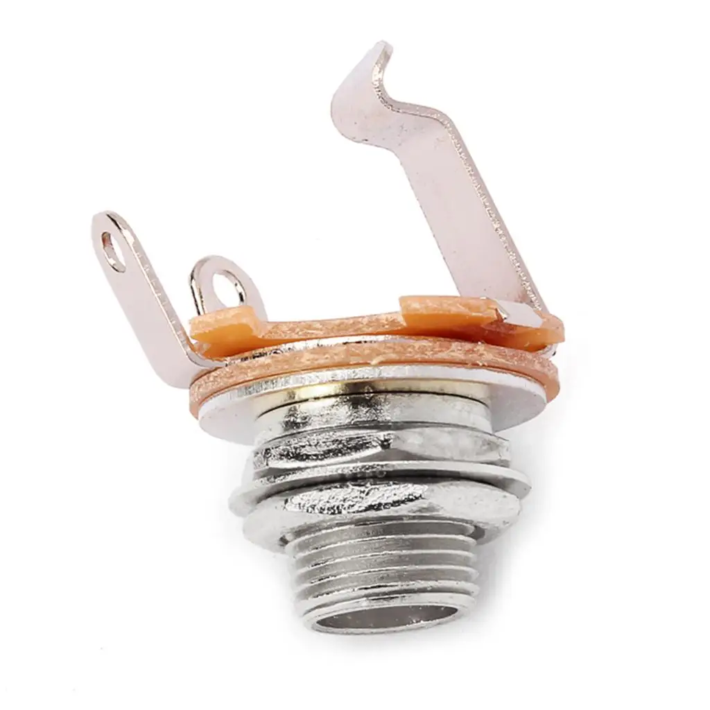Conector Mono Jack de 1/4 de Pulgada en Línea para Guitarra, Pieza de Repuesto de Cobre para Instrumentos, Kit DIY para Mantenimiento de Guitarra Eléctrica LP Les Paul