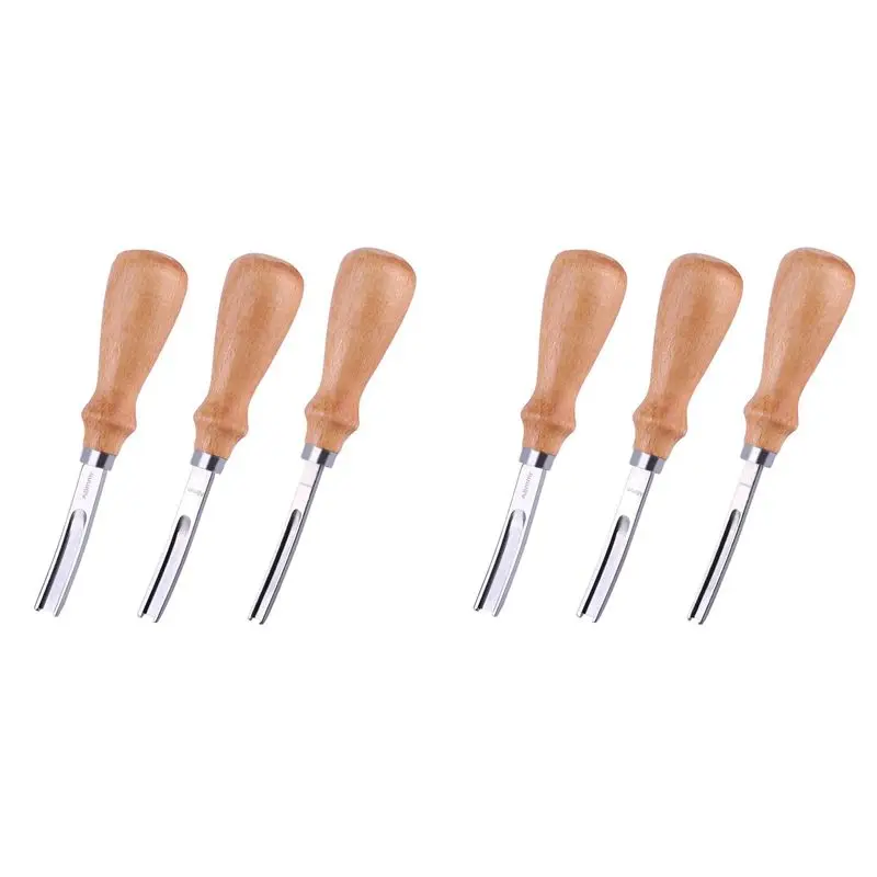 

2X 3 Size Leather Edge Beveler Tool 4Mm 6Mm 8Mmedge Skiving Beveler DIY Beveler Trimming Leather Edge Press