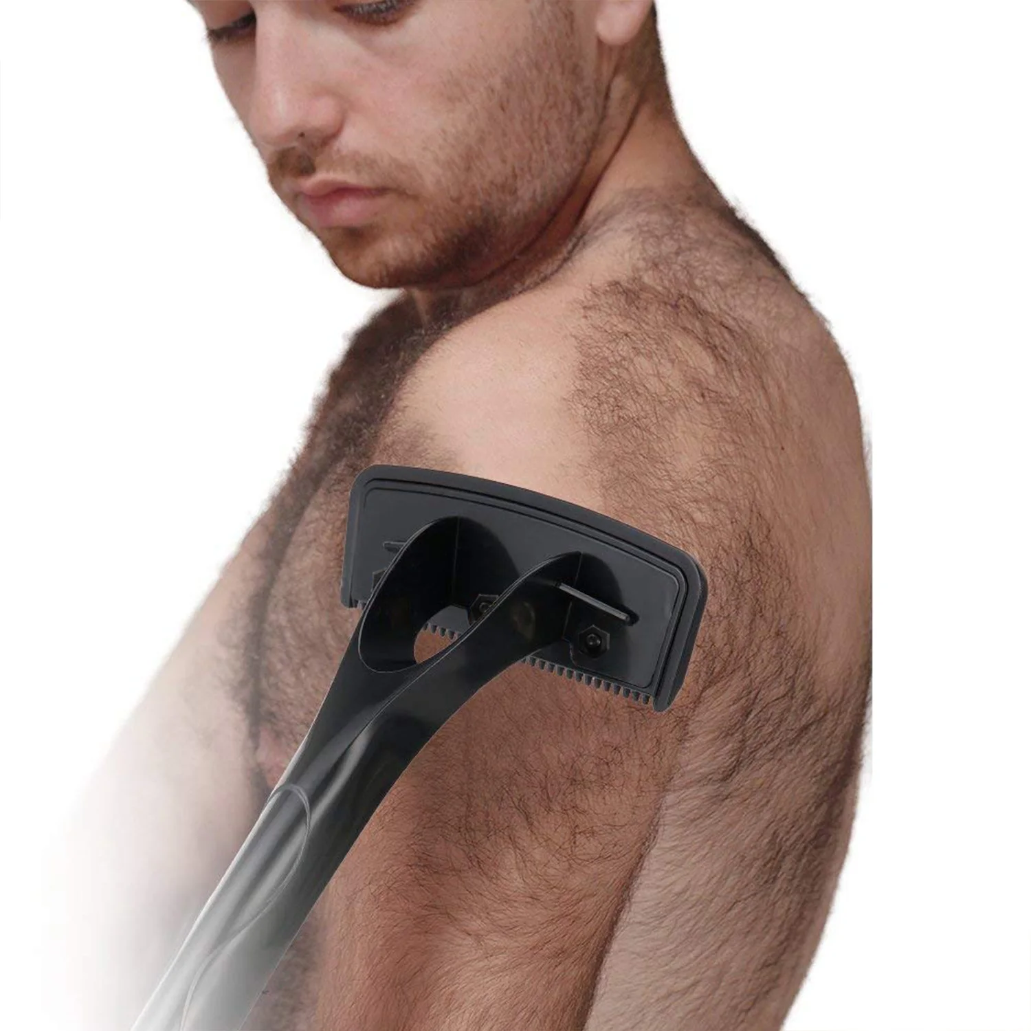 1 Stück Rückenrasierer für Männer, Haarentferner für den Körper, Sicherheits-Langgriff, faltbarer Trimmer, Körper- und Beinrasierer, Rasierwerkzeug, Rückenrasierer – Detail 5