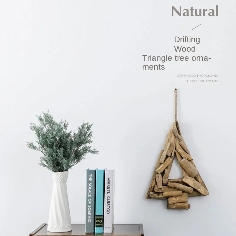 

Wooden Pendants, Handmade Driftwood Ornaments, Creative Nordic Christmas Decorations, Bar and Homestay Wall Hanging