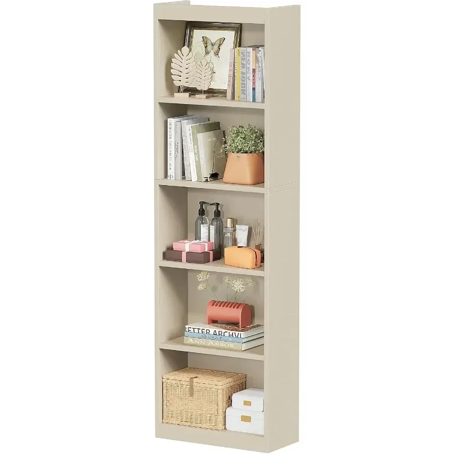 5 Tier Bookshelf, Open Storage Book Shelf, 68 Inch Bookcase